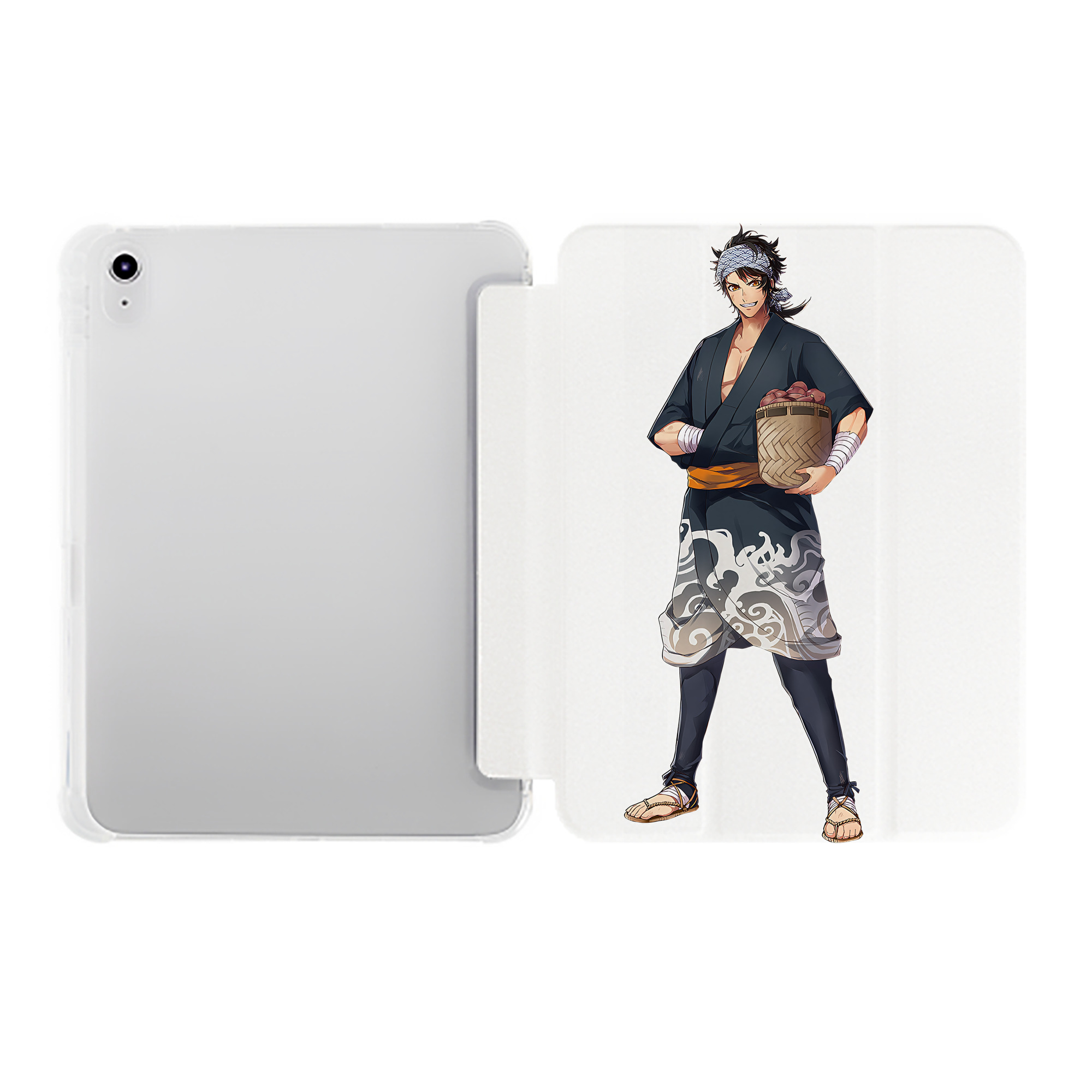 （画像用） 刀剣乱舞 Touken Ranbu IPad ケース ペン収納付き 三つ折りスタンド PUレザー×シリコン 対応機種9.5/10.5/10.9インチ
